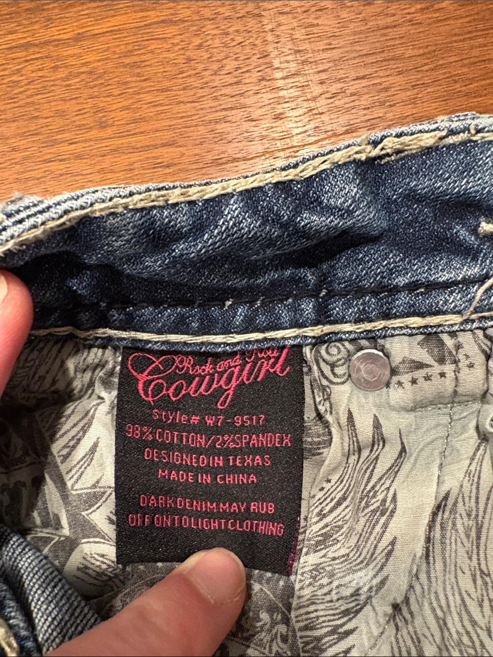 Rock & Roll Denim Jeans - 24x36 Riding Jeans - Picture 5 of 5